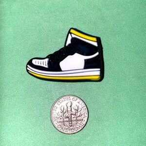 (10 for $15) White, Yellow & Black Sport Sneaker Tennis Shoes Croc Charms